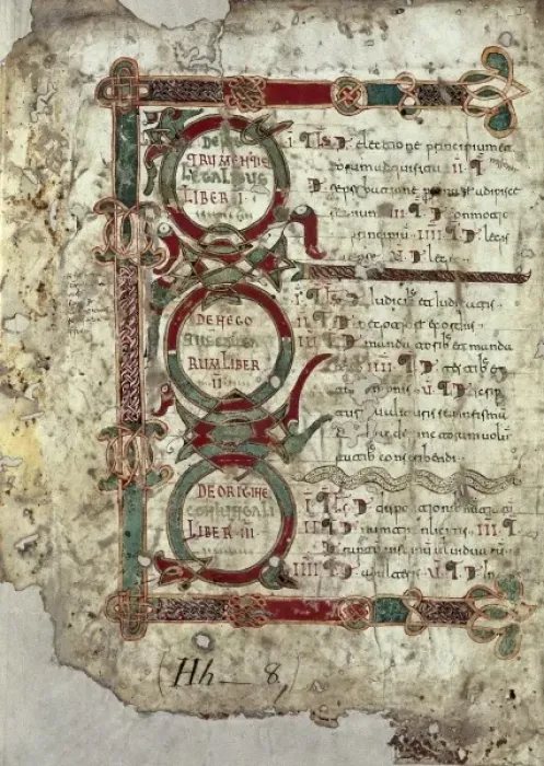 Gerahmter Druck : Visigotischer Kodex oder Liber Iudiciorum oder Lex Visigothorum Gerahmter Druck : Visigotischer Kodex oder Liber Iudiciorum oder Lex Visigothorum