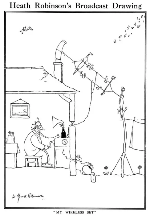 Gerahmter Druck : W. Heath Robinson