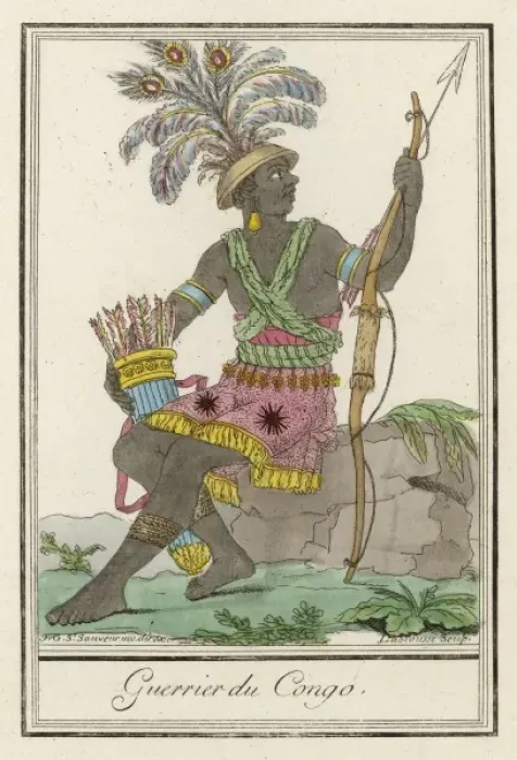 Gerahmter Druck : Krieger des Kongo Gerahmter Druck : Krieger des Kongo