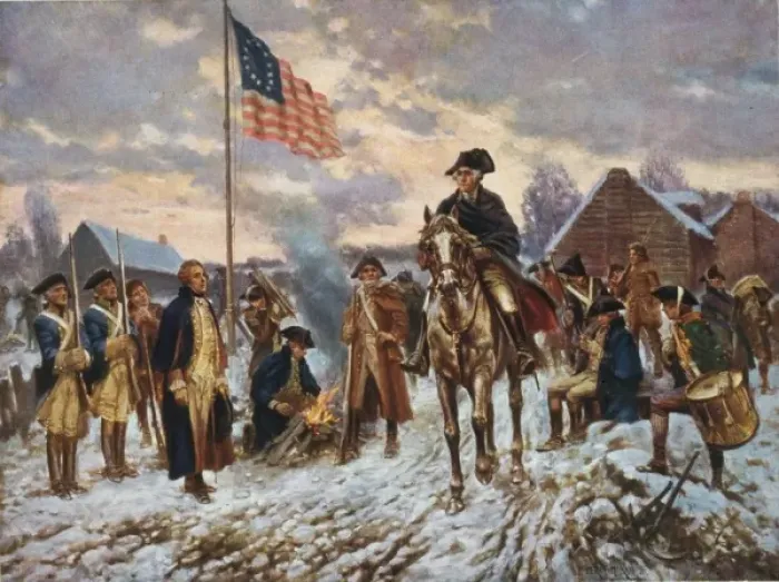 Gerahmter Druck : Valley Forge bei Washington Gerahmter Druck : Valley Forge bei Washington