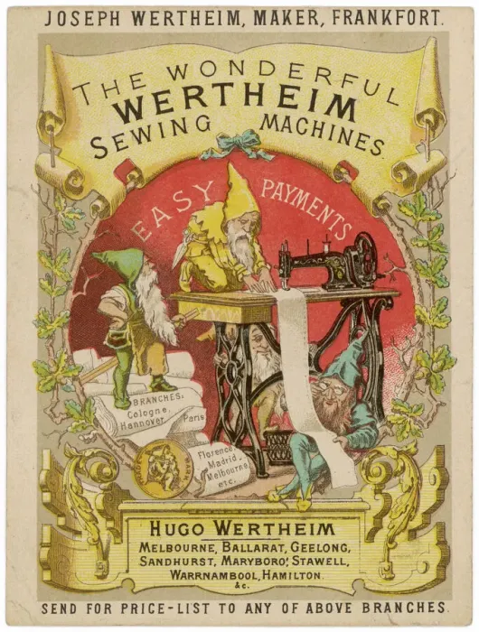 Gerahmter Druck : Werdhims Nähmaschine Gerahmter Druck : Werdhims Nähmaschine