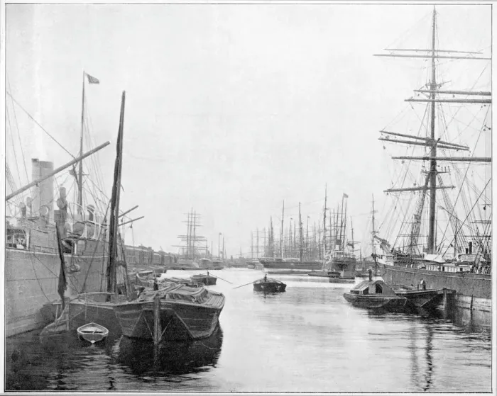 Gerahmter Druck : Westerindhafen 1895 Gerahmter Druck : Westerindhafen 1895