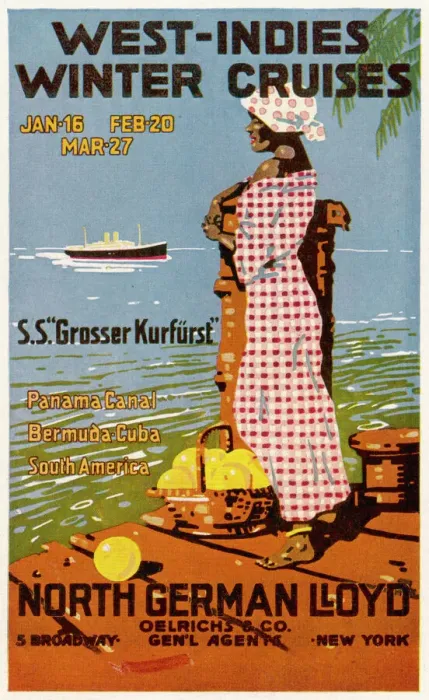 Gerahmter Druck : Karikatur der Westindien Gerahmter Druck : Karikatur der Westindien