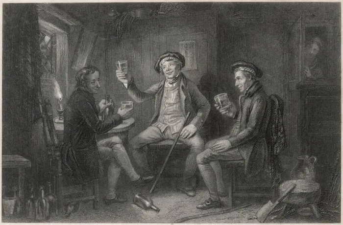 Gerahmter Druck : Whisky-Trinken Gerahmter Druck : Whisky-Trinken