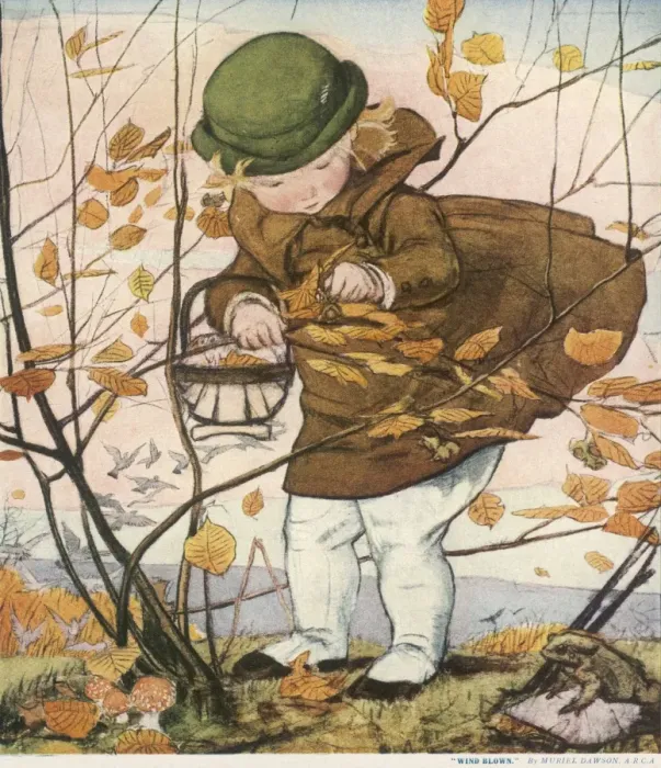 Gerahmter Druck : Die Weh'le, die von Muriel Dawsons Hand getrieben wird Gerahmter Druck : Die Weh'le, die von Muriel Dawsons Hand getrieben wird