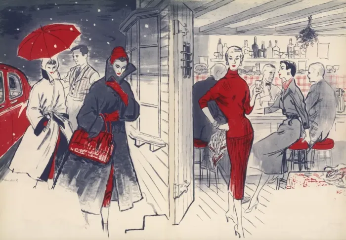 Gerahmter Druck : Winterschönheit im Jahr 1954 Gerahmter Druck : Winterschönheit im Jahr 1954