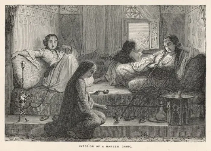 Gerahmter Druck : Frauen im Harem Gerahmter Druck : Frauen im Harem
