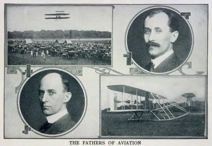 Gerahmter Druck : Flugzeuge von Wright Brüdern Gerahmter Druck : Flugzeuge von Wright Brüdern
