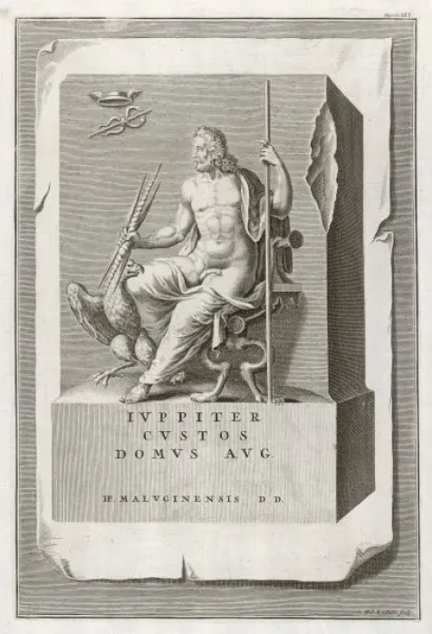 Gerahmter Druck : Zeus / Jupiter, Sitzend Gerahmter Druck : Zeus / Jupiter, Sitzend