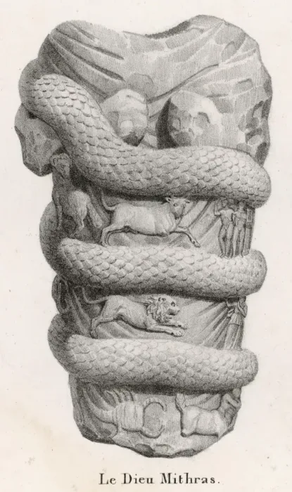 Gerahmter Druck : Zeichen und Mithras Gerahmter Druck : Zeichen und Mithras