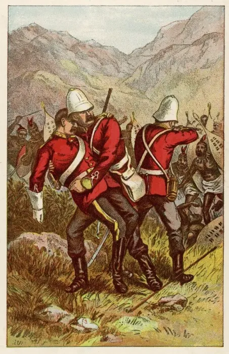 Gerahmter Druck : Zulu-Krieg 1880 Gerahmter Druck : Zulu-Krieg 1880
