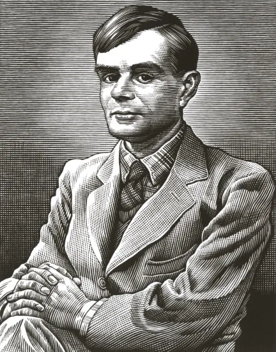 Gerahmter Druck : Alan Turing, britischer Mathematiker Gerahmter Druck : Alan Turing, britischer Mathematiker