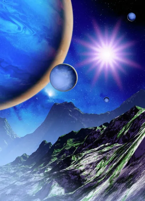 Gerahmter Druck : Alien planet Gerahmter Druck : Alien planet