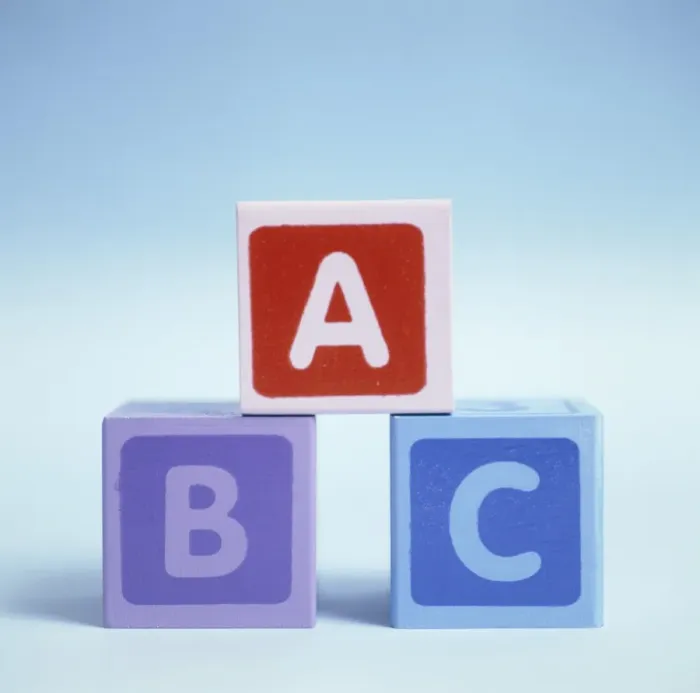 Gerahmter Druck : Buchstabenblöcke Gerahmter Druck : Buchstabenblöcke