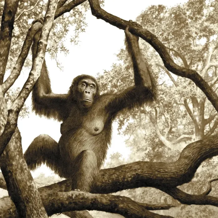 Gerahmter Druck : Ardipithecus ramidus, Kunstwerk C013 / 9571 Gerahmter Druck : Ardipithecus ramidus, Kunstwerk C013 / 9571