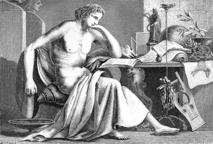 Gerahmter Druck : Der junge Aristoteles Gerahmter Druck : Der junge Aristoteles