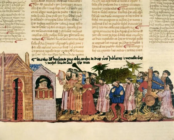 Gerahmter Druck : Die Arche des Bundesvertrages, Gemälde von 1430 Gerahmter Druck : Die Arche des Bundesvertrages, Gemälde von 1430