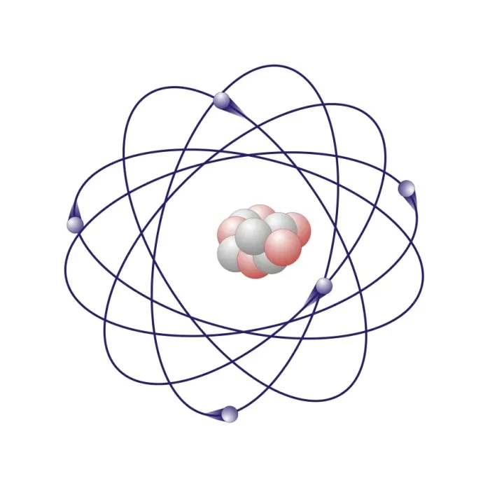 Gerahmter Druck : Bor und Atommuster Gerahmter Druck : Bor und Atommuster