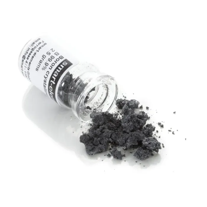 Gerahmter Druck : Boron. Proben des Metallloid-Element Boron (B) Gerahmter Druck : Boron. Proben des Metallloid-Element Boron (B)
