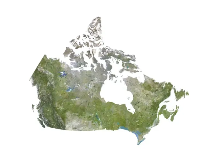 Gerahmter Druck : Kanada, Satellitenbild Gerahmter Druck : Kanada, Satellitenbild