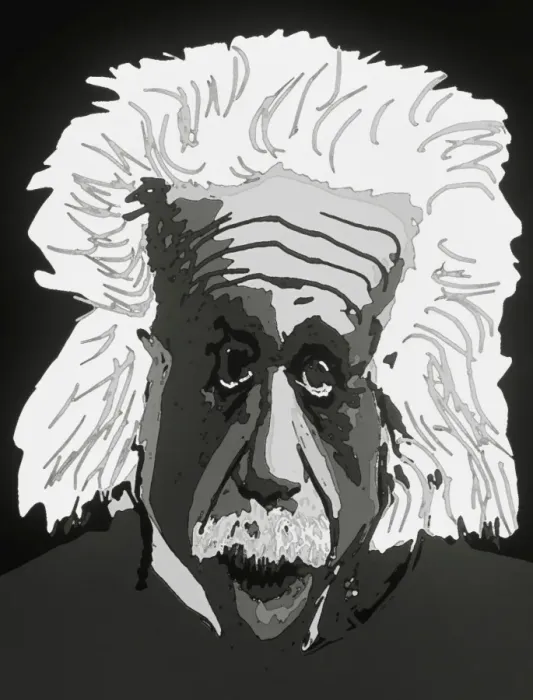 Gerahmter Druck : Computergegenstand von Albert Einstein Gerahmter Druck : Computergegenstand von Albert Einstein