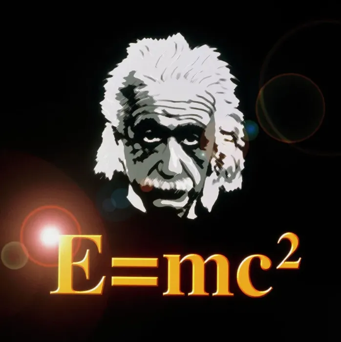 Gerahmter Druck : Bildwerk aus dem Computer mit Albert Einstein und der Formel E=mc² Gerahmter Druck : Bildwerk aus dem Computer mit Albert Einstein und der Formel E=mc²