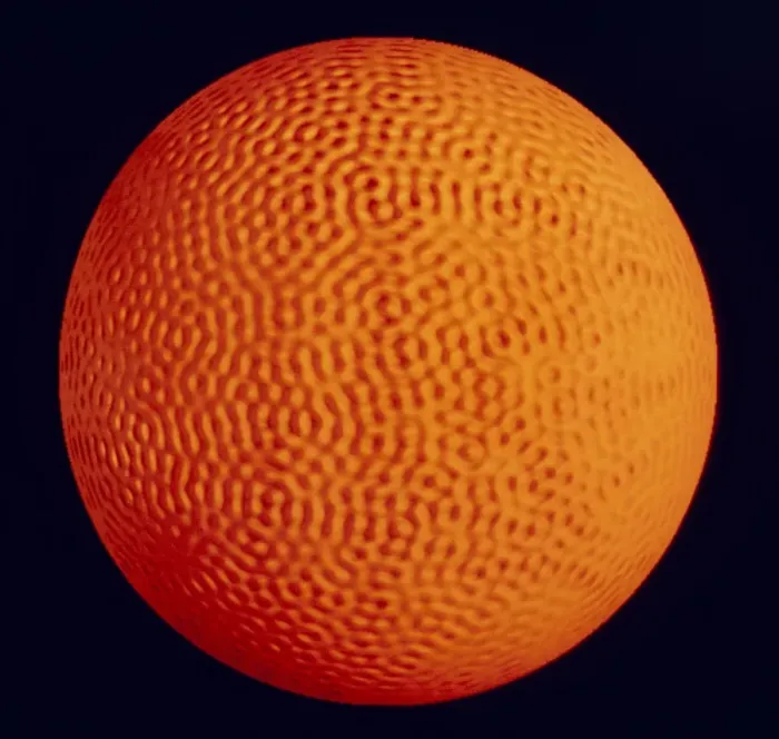 Gerahmter Druck : Computersimulation der Sonnenwellenbewegungen Gerahmter Druck : Computersimulation der Sonnenwellenbewegungen