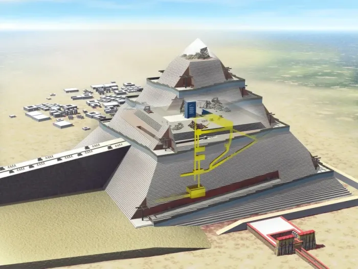 Gerahmter Druck : Bau der Pyramiden Gerahmter Druck : Bau der Pyramiden