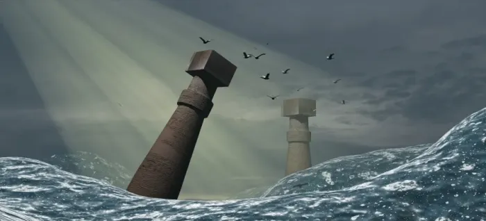 Gerahmter Druck : Zerstörung von Atlantys Gerahmter Druck : Zerstörung von Atlantys
