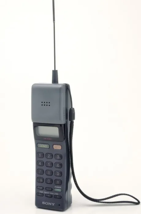 Gerahmter Druck : Frühe Mobiltelefonie Gerahmter Druck : Frühe Mobiltelefonie