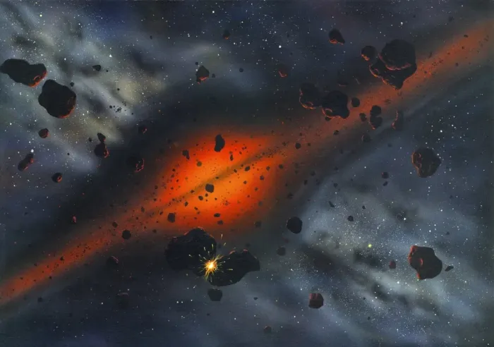 Gerahmter Druck : Frühes Sonnensystem, Kunstwerk