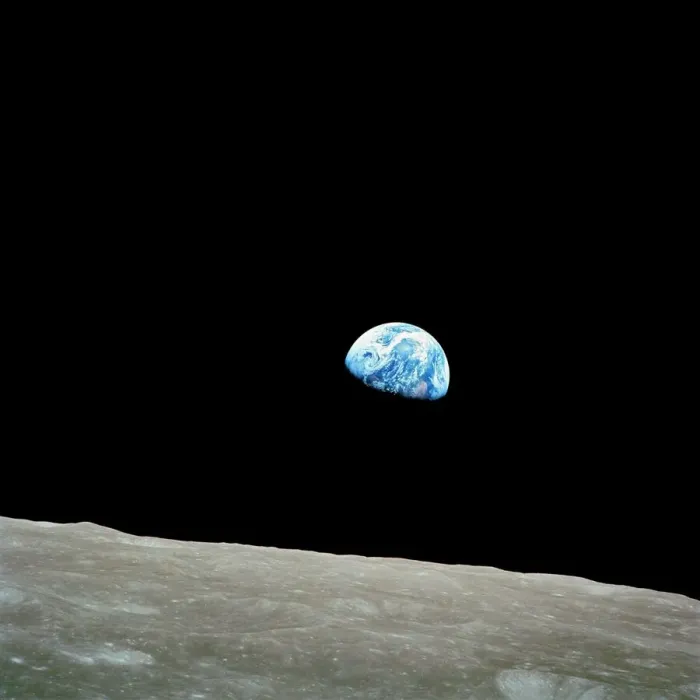 Gerahmter Druck : Erde über Mond, Apollo 8 Gerahmter Druck : Erde über Mond, Apollo 8