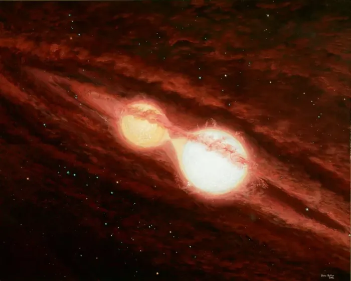 Gerahmter Druck : Doppelsternsystem durch Eklipse Gerahmter Druck : Doppelsternsystem durch Eklipse
