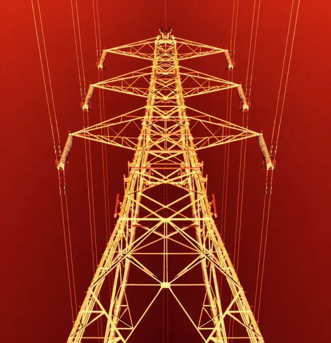 Gerahmter Druck : Elektrizitätsturm Gerahmter Druck : Elektrizitätsturm
