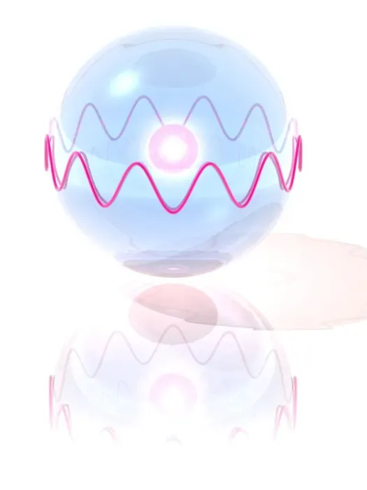 Gerahmter Druck : Electron. Elektron: Computerart zur Darstellung eines Elektrons Gerahmter Druck : Electron. Elektron: Computerart zur Darstellung eines Elektrons