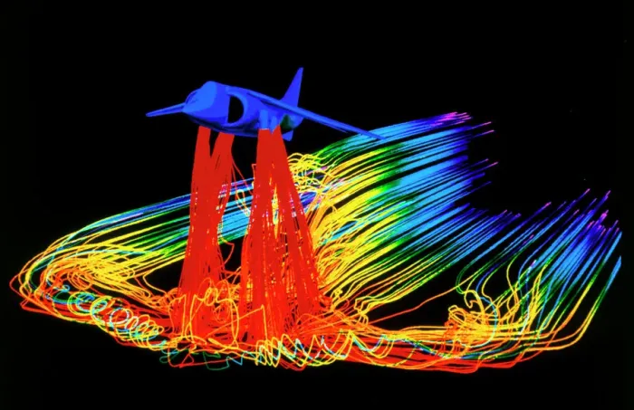 Gerahmter Druck : Flugsimulation eines Harriers Sprungjägers Gerahmter Druck : Flugsimulation eines Harriers Sprungjägers
