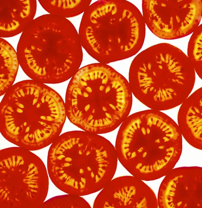 Gerahmter Druck : Tomatenscheiben Gerahmter Druck : Tomatenscheiben