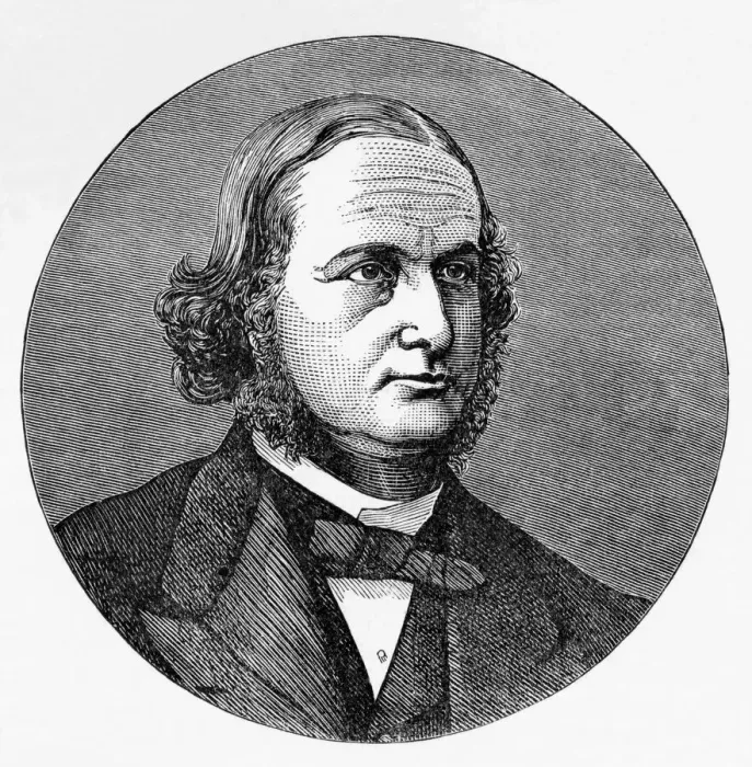 Gerahmter Druck : Gustav Robert Kirchhoff, deutscher Physiker Gerahmter Druck : Gustav Robert Kirchhoff, deutscher Physiker