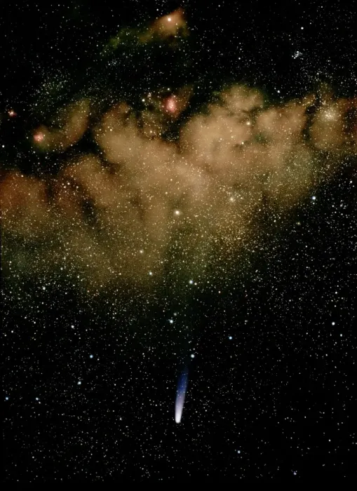 Gerahmter Druck : Halley-Comet Gerahmter Druck : Halley-Comet