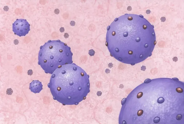 Gerahmter Druck : Hepatitis C-Viren, Kunstwerk