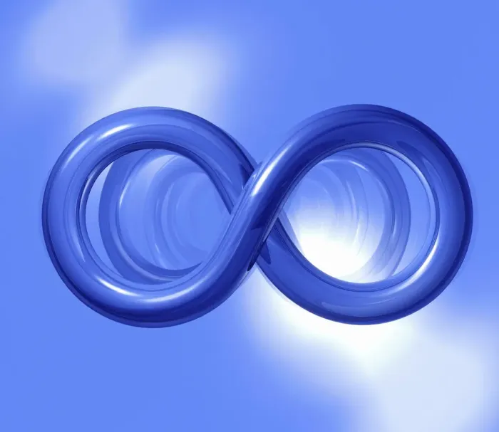 Gerahmter Druck : Infinity. Unendlichkeitssymbol, Computerkunstwerk Gerahmter Druck : Infinity. Unendlichkeitssymbol, Computerkunstwerk