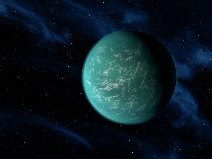 Gerahmter Druck : Kepler-22b, Kunstwerk C013 / 9945 Gerahmter Druck : Kepler-22b, Kunstwerk C013 / 9945