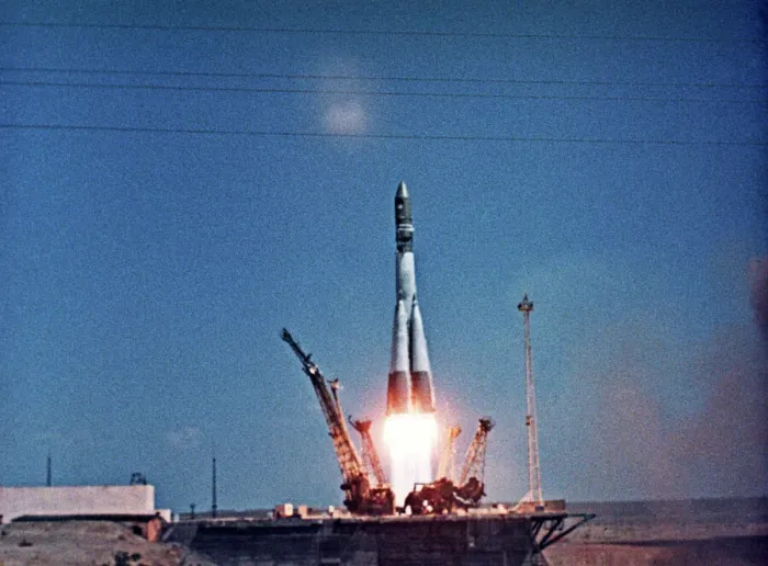 Gerahmter Druck : Start von Vostok 1 Gerahmter Druck : Start von Vostok 1