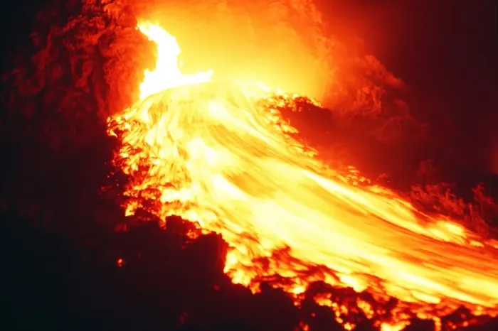 Gerahmter Druck : Lavafolge und Vent Gerahmter Druck : Lavafolge und Vent