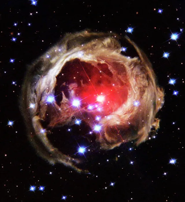 Gerahmter Druck : Lichtschläge von einem explodierenden Stern Gerahmter Druck : Lichtschläge von einem explodierenden Stern