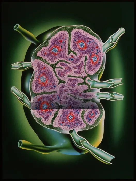 Gerahmter Druck : Lymphknoten Gerahmter Druck : Lymphknoten