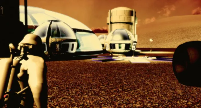 Gerahmter Druck : Mars base. Die Basis auf dem Roten Planeten Gerahmter Druck : Mars base. Die Basis auf dem Roten Planeten
