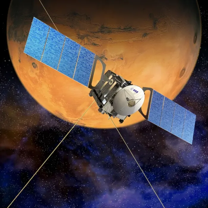 Gerahmter Druck : Mission Mars Express Kunstwerk Gerahmter Druck : Mission Mars Express Kunstwerk