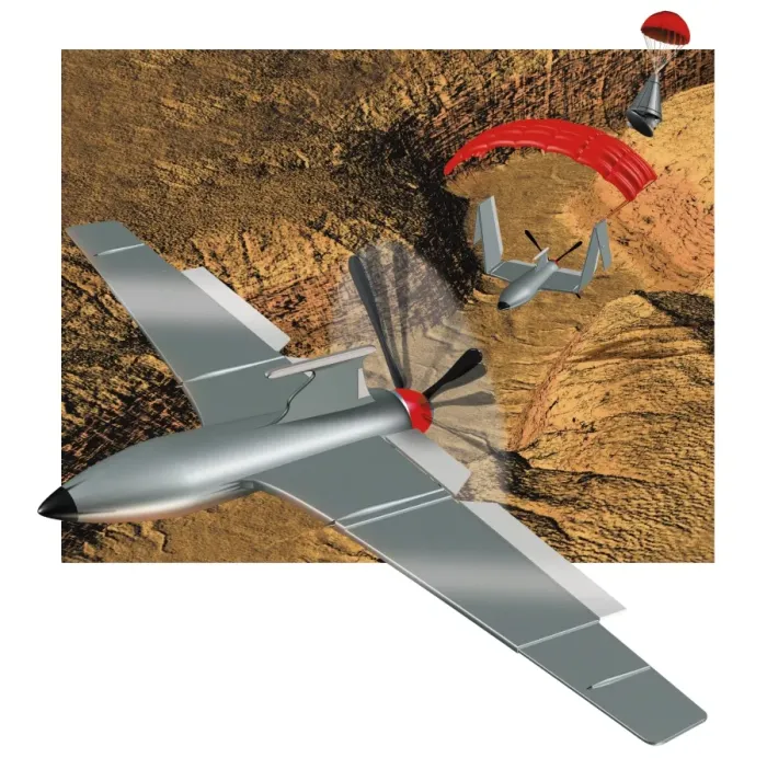 Gerahmter Druck : Marsflugzeug Gerahmter Druck : Marsflugzeug
