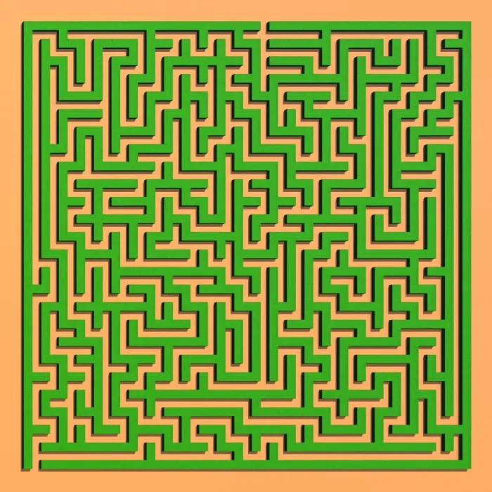 Gerahmter Druck : Labyrinth, Kunstwerk Gerahmter Druck : Labyrinth, Kunstwerk